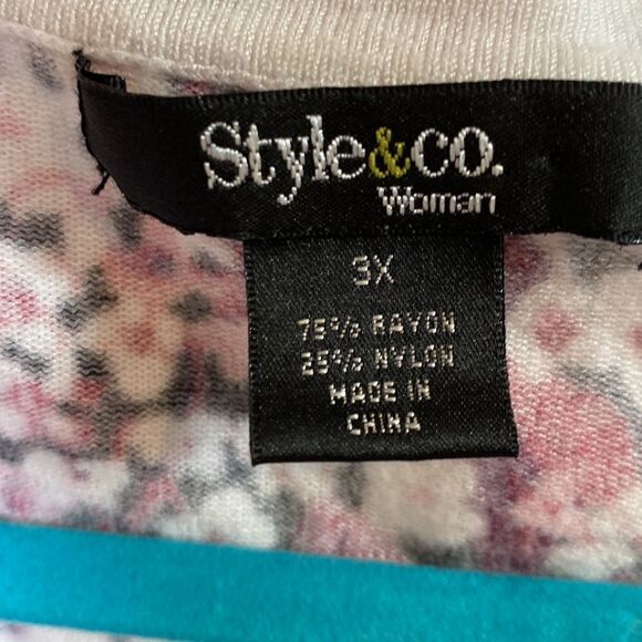 Style & Co Cardigan Sweater Floral Print Size 3X - Picture 7 of 7